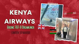 Kenya airways LHRNBO  Boeing 7878  Economy Travel vlog [upl. by Quinton]