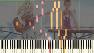 Carole amp Tuesday  PV OSTMain Theme Piano TutorialSheets [upl. by Pearman]