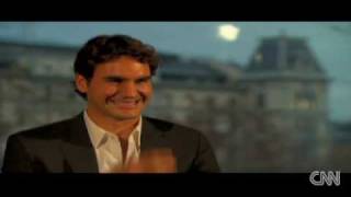 Rogere Federer laughing to death at tv interview [upl. by Gnahk625]