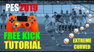 PES2019 Tutorial  Extreme Curved Free Kick [upl. by Llewoh]