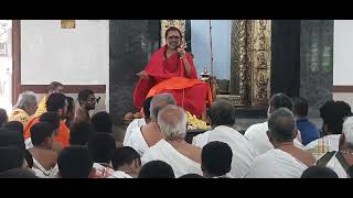 Sri Sri Datta Vijayananda Teertha Swamiji Ashirvachan at Chidambara Aashrama Gubbi Karnataka [upl. by Ahseekal]