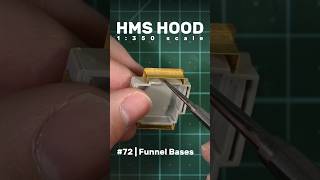 HMS Hood Part 72  Funnel Bases scalemodel ww2 battlecruiser [upl. by Yatnuahs]