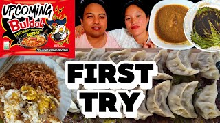 2x SPICYRAMEN with Buff momos Mukbang  पिराे अचारसँग ठूलाे माेमाे [upl. by Ixela340]