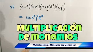 Multiplicación de MONOMIO por MONOMIO bien fácil [upl. by Hanid]