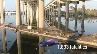 Hurricane Katrina 10th anniversary Archive footage of the devastation to New Orleans [upl. by Airdni]