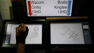 Wacom Cintiq 13HD vs Bosto Kingtee 13HD 3rd Gen [upl. by Arhsub]