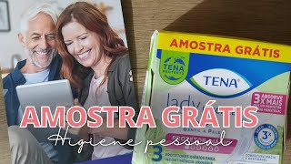 AMOSTRA GRÁTIS DE HIGIENE PESSOAL FEMININA E MASCULINA DA TENA [upl. by Norvun]