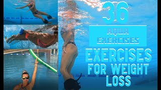 36 Best Aqua Exercises for Weight Loss that burn the most calories per hour [upl. by Nilyam676]