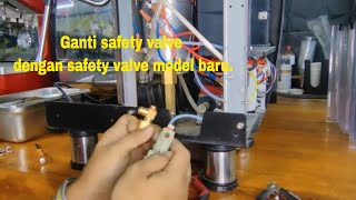 mesin espresso 3200 Tekanan bocor ganti safety valve dengan safety valve model baru [upl. by Yerggoeg]