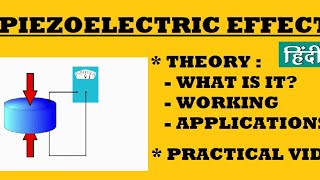 PIEZOELECTRIC EFFECT  THEORY amp PRACTICAL VIDEO [upl. by Ayotac542]