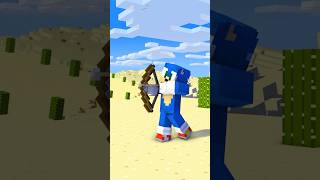 HELP noob shoot the bow VS SONIC challange 🏹 minecraft sonic minecraftanimation [upl. by Julide344]