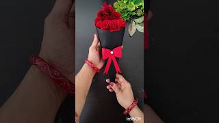 Easy paper flower 🌹 bouquet rosepaperflowers craftviralshortyoutubeshortspapercraftbouquets [upl. by Blasien]