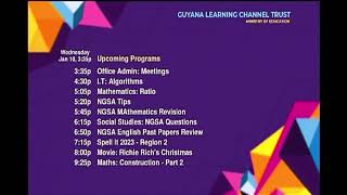 Guyana Learning Channel Trust  Program Guide January 10 2024 [upl. by Rehportsirhc]