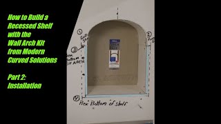 How to Build a Recessed Wall Shelf Part 2 Installation [upl. by Sewell]