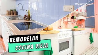 REMODELAR una COCINA VIEJA SIN OBRAS El ÁNTES y DESPUÉS de estas dos cocinas [upl. by Nitnert890]