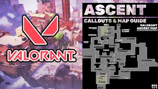 Ascent Valorant Map Guide Valorant Callouts and Spike Sites Defensive Ascent [upl. by Mills]