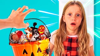 Nastya and her funny Halloween stories for kids [upl. by Nibuz]