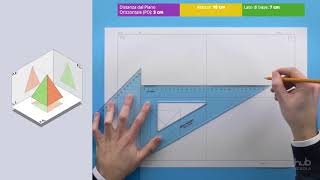 Proiezione ortogonale di una piramide a base quadrata con base parallela a PO [upl. by Atilek]