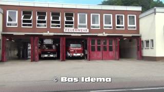 Uitruk duitse Brandweer  ambulance Ebernach naar een brand in ziekenhuis [upl. by Trebloc986]