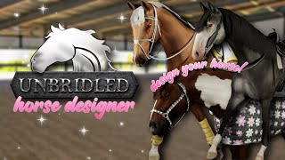 NEW FREE HORSE GAME  Unbridled Horse Designer [upl. by Daphie536]