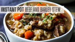 Instant Pot Beef and Barley Stew Recipe  100 Five Star Reviews [upl. by Andonis]