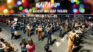 Waipahu HS quotMarauderquot Marching Band amp Color Guard  2023 Waikiki Holiday Parade [upl. by Bertsche]