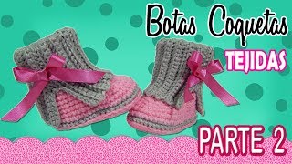 Botas coquetas para niña Tejidas a Crochet  parte 22 [upl. by Fisken]