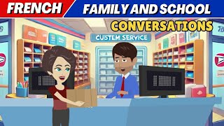 French Speaking Practice  School and Family Conversations [upl. by Nilahs274]