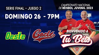 Béisbol Juvenil 2023  Panamá Oeste vs Coclé en VIVO juego 2 de Final [upl. by Caldwell]