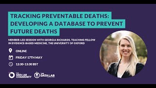 Tracking Preventable Deaths Developing a database to prevent future deaths [upl. by Mirelle]