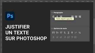 Comment justifier un texte dans Photoshop [upl. by Ube]