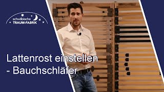 Lattenrost richtig einstellen  Tipps für Bauchschläfer [upl. by Pendergast]