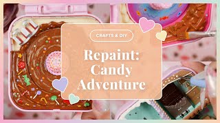 🎨CRAFTS🎨 Polly Pocket Repaint 6 Candy Adventure Hidden Hideouts [upl. by Rogerg]