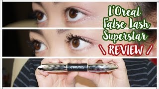 NEW LOreal False Lash Superstar Mascara  Review  Caroline Mystee [upl. by Trofmoc173]