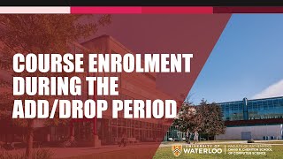 Course enrolment during the adddrop period [upl. by Ylrac]