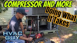 Replacing A Compressor and Finding Another Major Problem hvacguy hvaclife airconditioning [upl. by Novaelc]