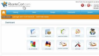 AbanteCart Ecommerce Application Introduction Video Shopping Cart Demo [upl. by Brietta]