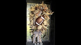 How to make a Fall Football Swag with Wreath Decor by Dawn [upl. by Kazim]