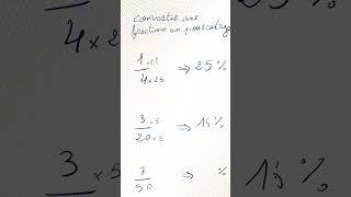 convertir une fraction en pourcentage  maths mathematics 2bac 1bac mathshorts education [upl. by Riek]