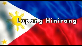 Lupang Hinirang Pambansang Awit Philippine National Anthem Lyrics [upl. by Alien]