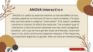 ANOVA Intraction ProblemKannadaStatisticsResearch [upl. by Siramed]