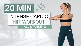 20 min CARDIO HIIT WORKOUT To The Beat ♫  All Standing  Super High Intensity [upl. by Mooney]