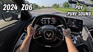 2024 Z06 Corvette POV Drive 670HP V8  4K Pure Sound [upl. by Durstin]