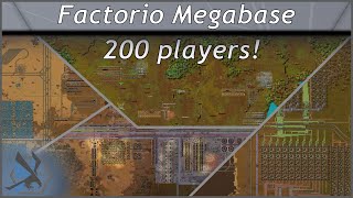 Factorio Megabase 48 hours over 200 players [upl. by Eseerehs285]