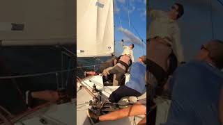 Broaching on a j24 What did we do wrongsailing boat sailboating learntosail howtosail j24 [upl. by Glinys]