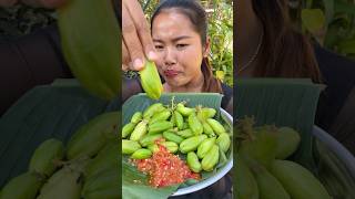 តាឡឹងតឹង Bilimbi fruit The more sour fruit siscookingtv fruit mukbang bilimbi eating [upl. by Emse]