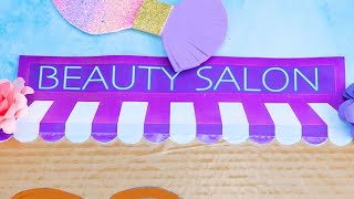 EASY  Salon de beauté DIY en carton 💅 girl craft shorts [upl. by Jun]