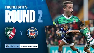 Leicester v Bath  HIGHLIGHTS  A Late Try Falls Short  Gallagher Premiership 202425 [upl. by Stacy579]