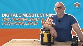 Digitale Messtechnik  Multilinienlaser vs Rotationslaser  dachholztv [upl. by Wonacott369]