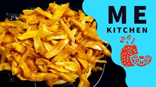 CRUNCHY JACKFRUIT CHIPS  How to make jackfruit chips  PALAPALAM CHIPS me kitchen [upl. by Yrevi]